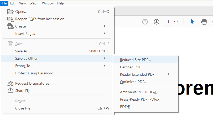 Using Adobe Acrobat to Compress PDF
