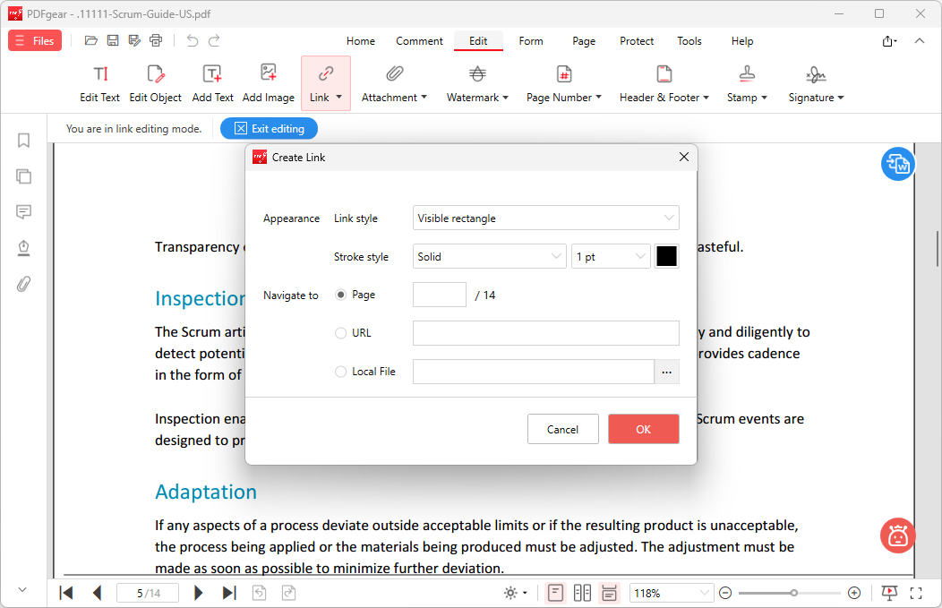 Add Clickable Hyperlinks to PDF on Windows
