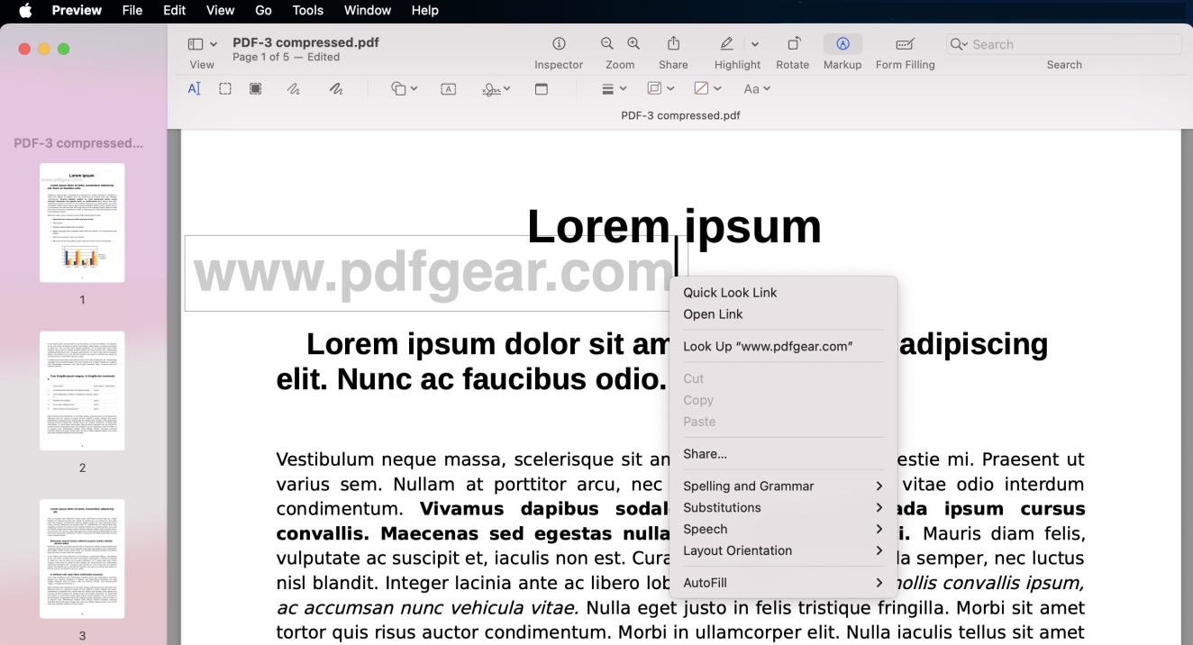 Add Link to PDF on Mac