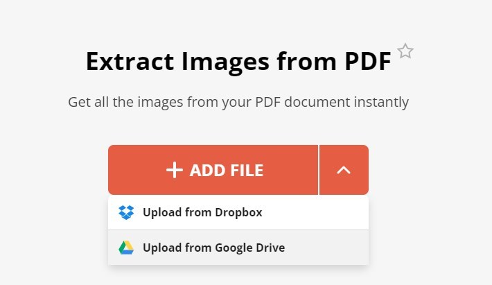 Ajouter un PDF à l'extracteur d'images en ligne