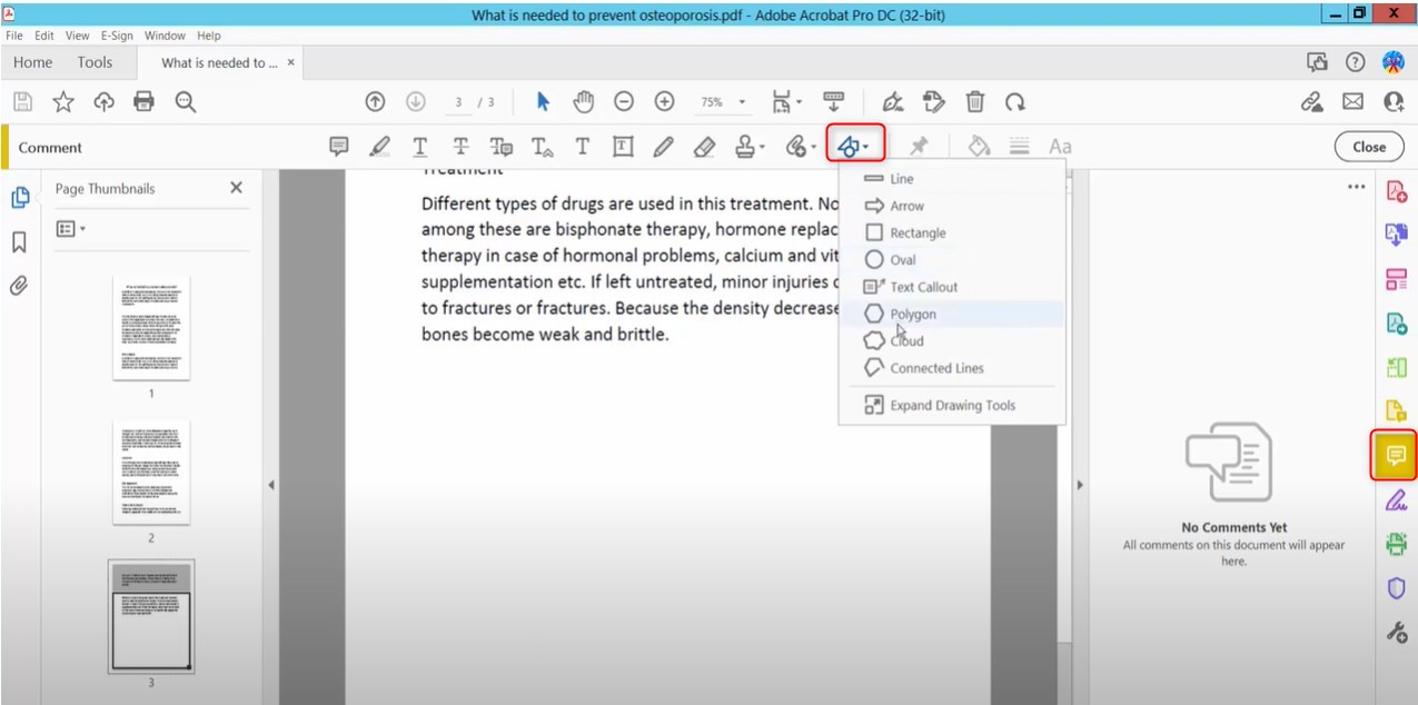 Ajouter une forme dans un PDF en utilisant Acrobat DC