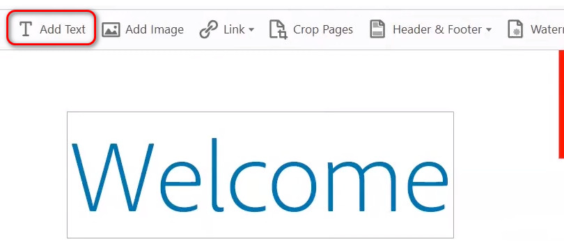 Add Text in Adobe