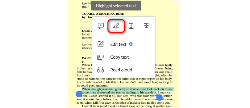Highlight Text in Acrobat