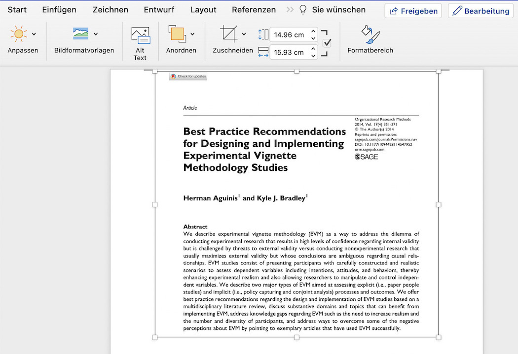 PDF-Screenshot in Word einfügen