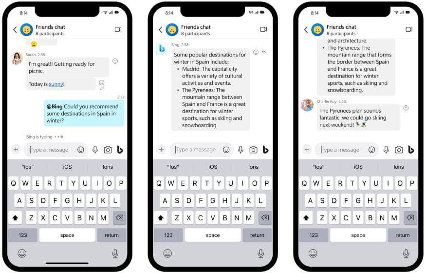 Application Bing AI Image pour iPhone