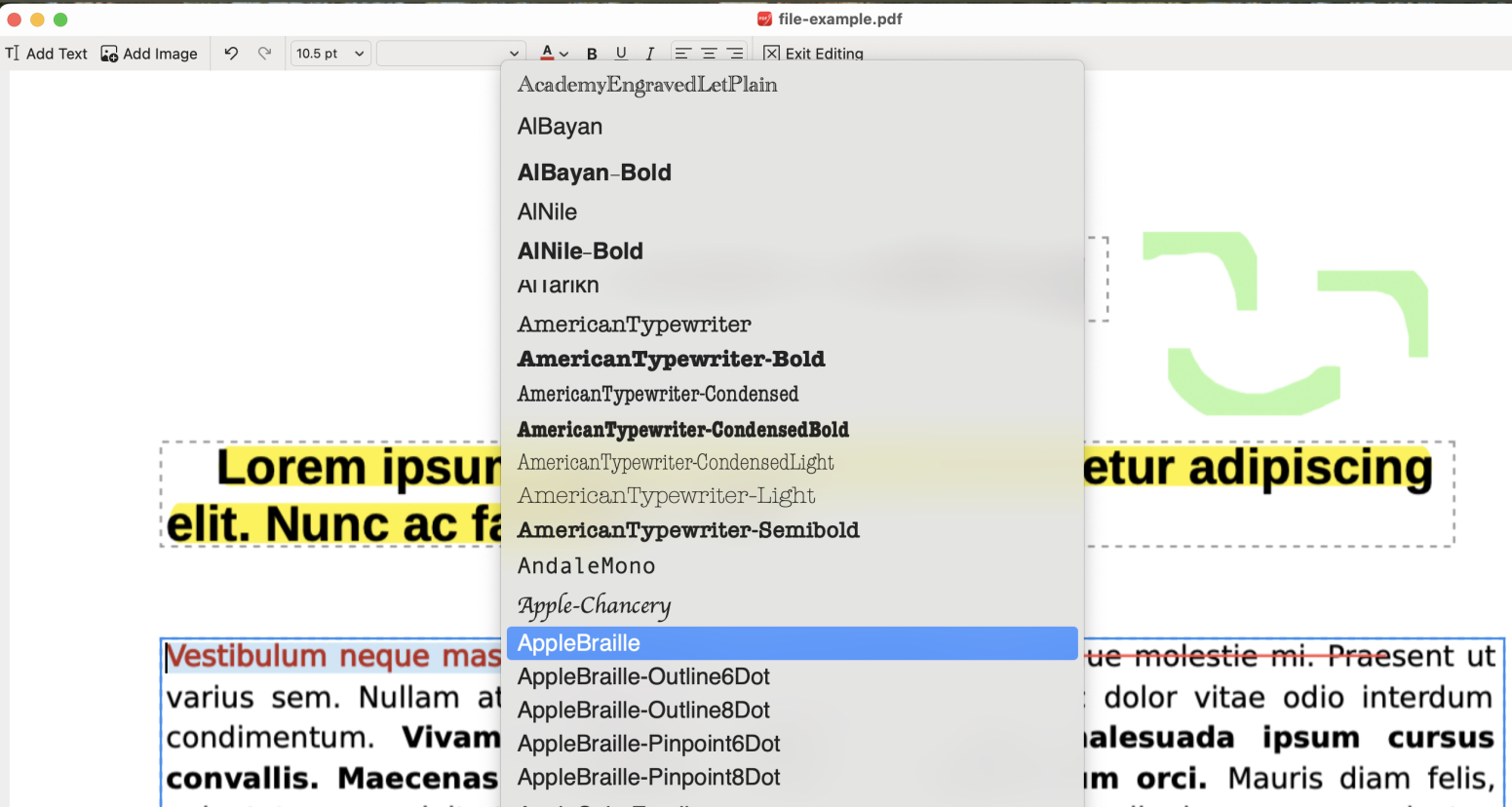 Change Font
