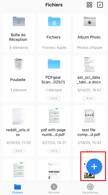 Importer un PDF