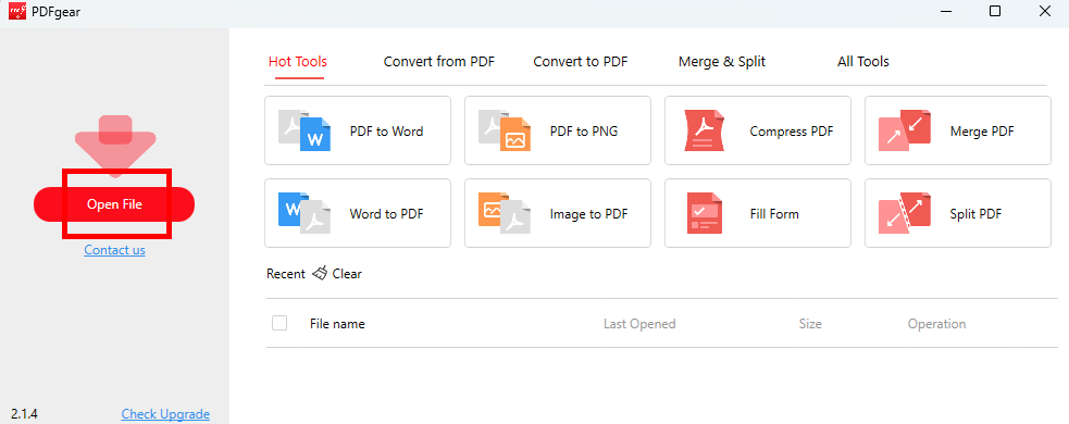 Klik Open File