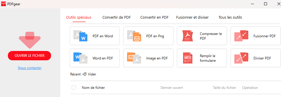 Importer le PDF dans PDFgear