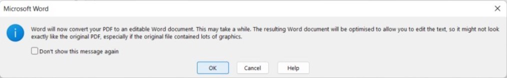Convertir PDF en Microsoft Word