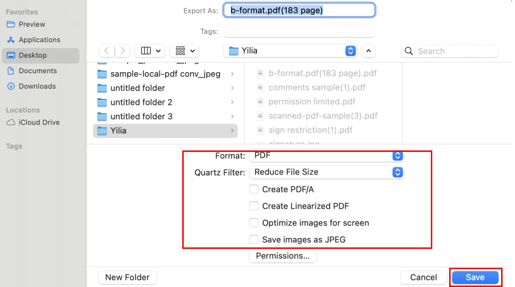 Réduire la taille d'un PDF avec Preview