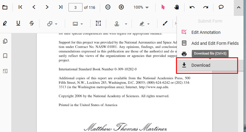 署名済みPDFをダウンロード