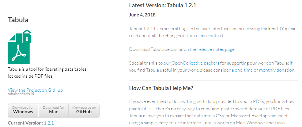 Télécharger et installer Tabula