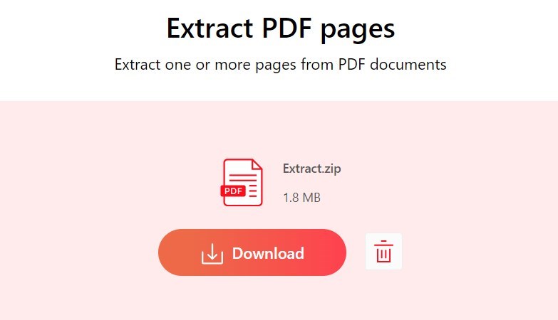 Téléchargez les fichiers PDF extraits