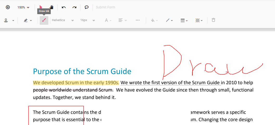 Draw on PDF