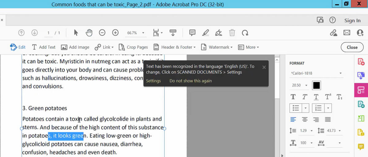 Modifica Testo Esistente in PDF Scannerizzato in Acrobat
