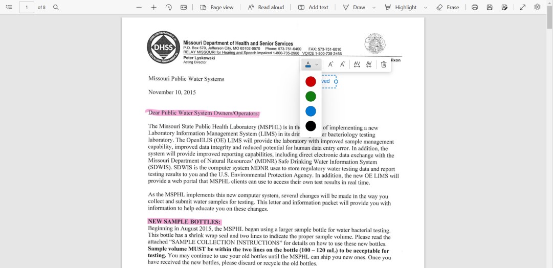 Éditer le PDF sur Microsoft Edge