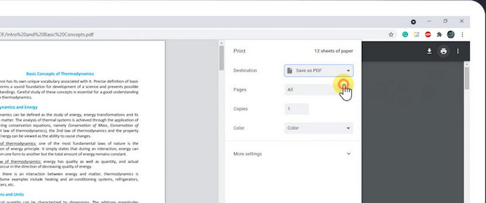 Flattening a PDF in Chrome Browser