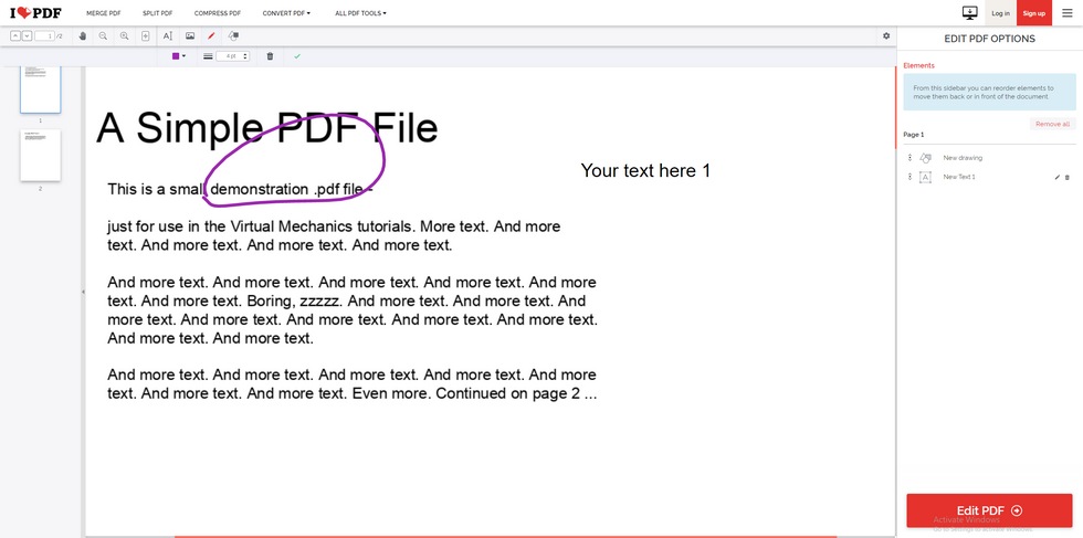 Éditeur de PDF gratuit pour Windows iLovePDF