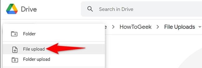 Importer un PDF dans Google Drive