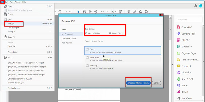 Salva come un PDF