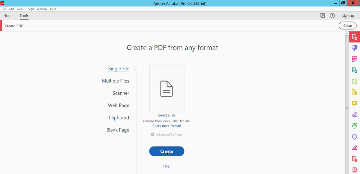 Crea PDF da PDF Scannerizzato in Acrobat