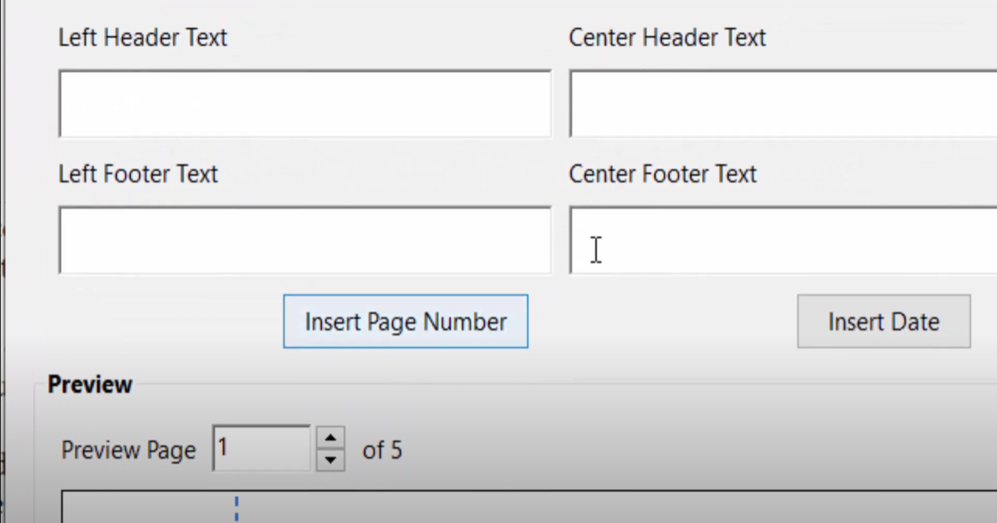 Insert Page Number
