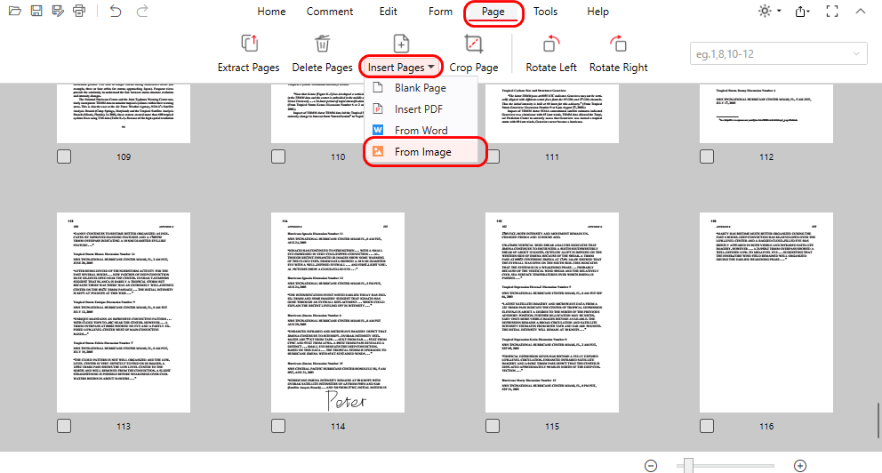 Insert PDF Page