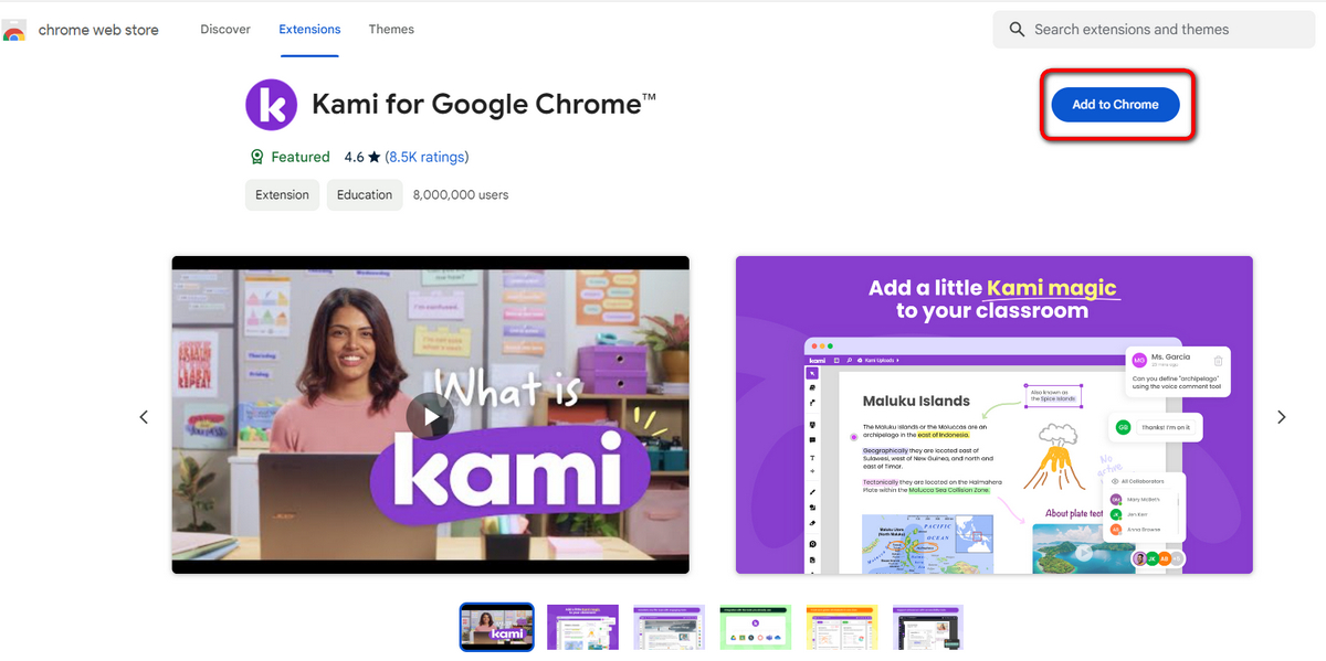Installer l'extension Kami
