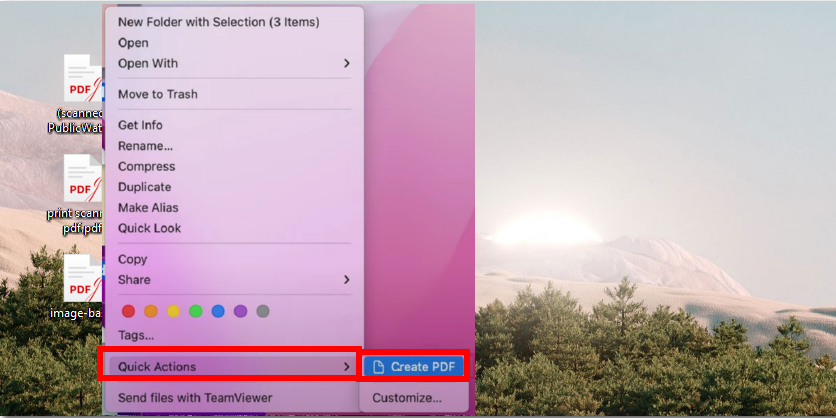 Fusionner plusieurs PDF avec Finder