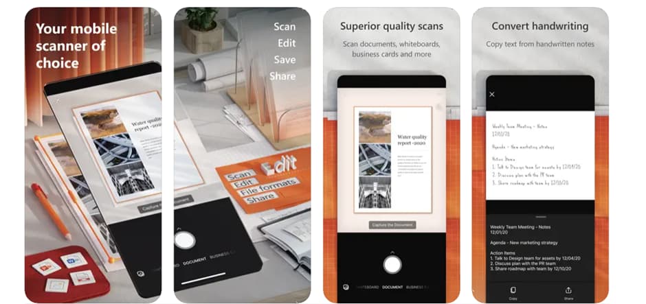 Application Scanner PDF Microsoft Office Lens