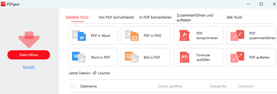 PDF-Datei in PDFgear öffnen