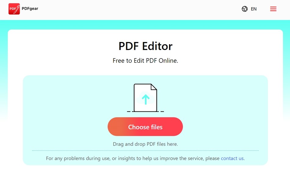 オンラインエディタでPDFを開く