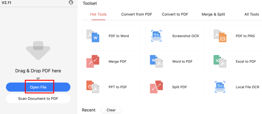 Buka PDF dengan PDFgear di Mac