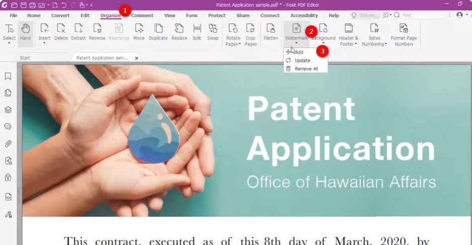 Open the Watermark Tool
