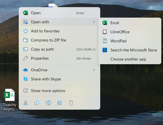 Open CSV in Excel