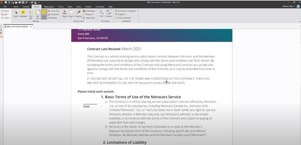 Annotateur PDF Nitro Pro