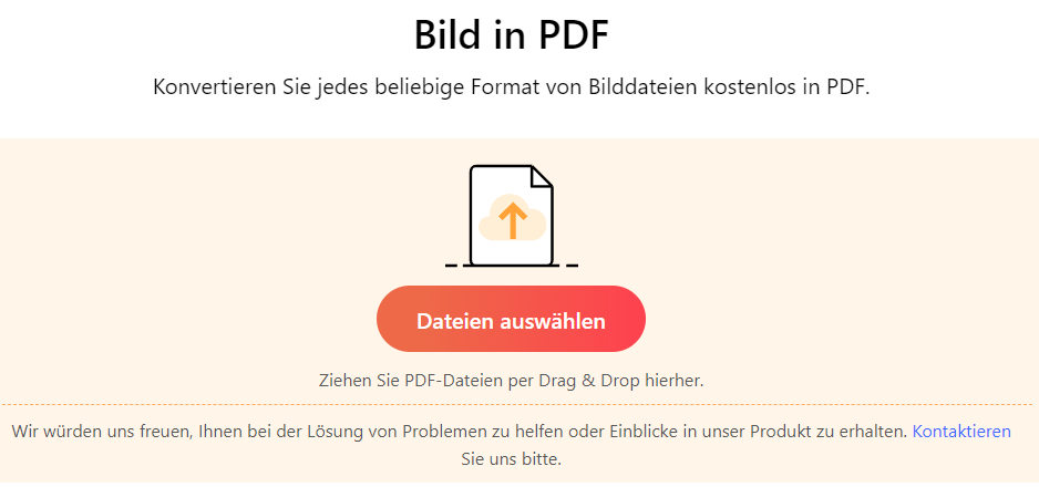 PDF aus Bildern online erstellen