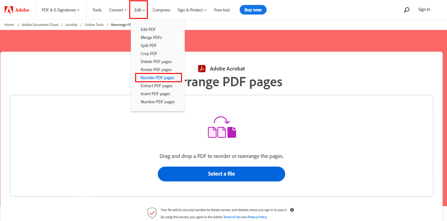 Accéder à l'outil de réorganisation en ligne