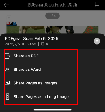 Save and Share the Signed PDF with PDFgear Scan
