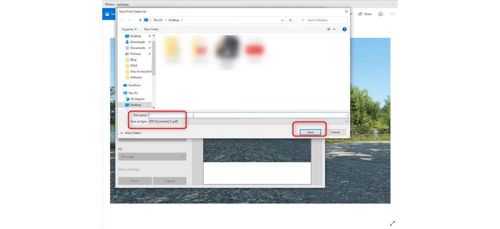 Save the PDF File