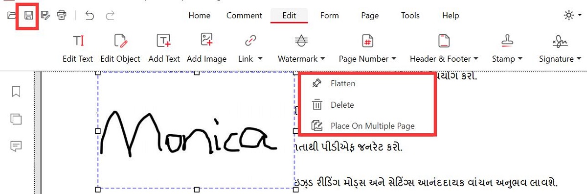 Save the Signed PDF