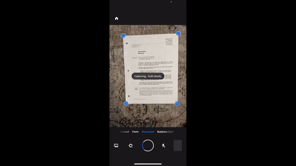 Scannerizza il Documento con Adobe Scan