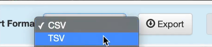 Définir le format d'exportation dans Tabula