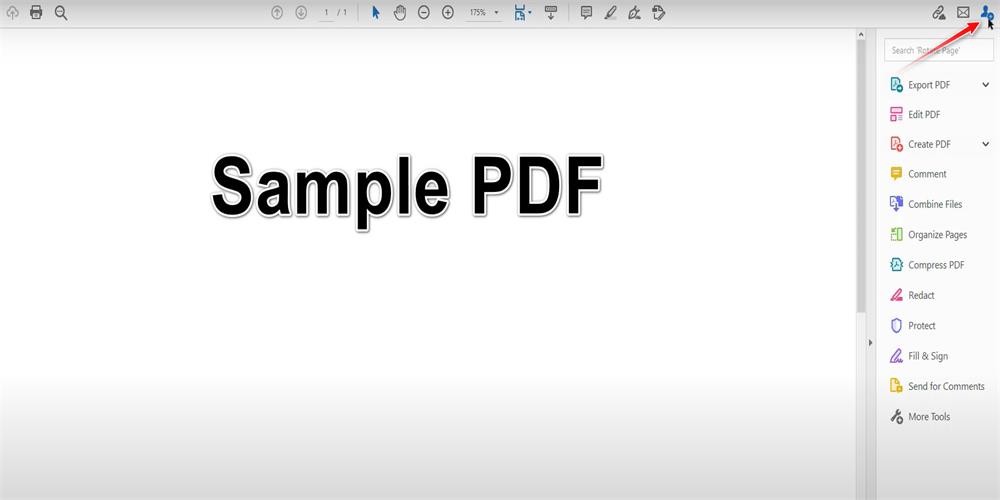 Open PDF with Adobe