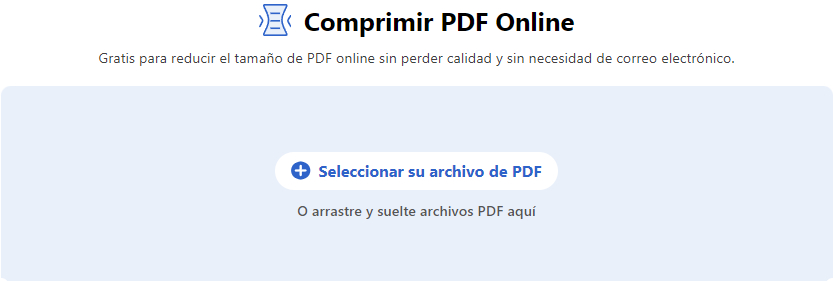 Subir el PDF para Comprimir