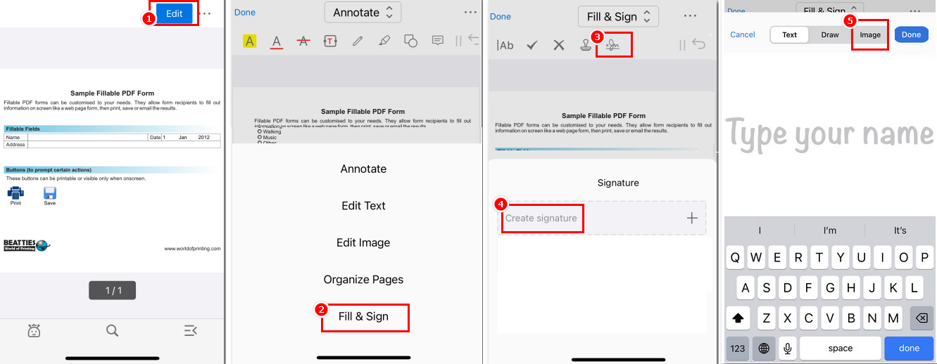Scan Signature for PDF with PDFgear