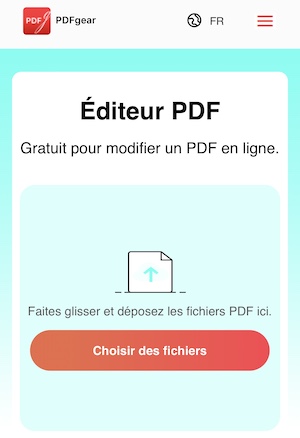 Accédez à l'éditeur en ligne PDFgear