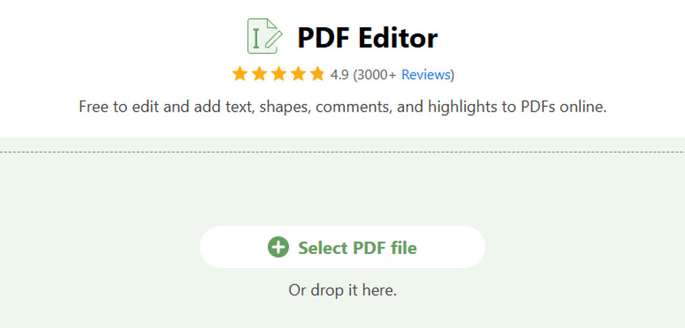 PDFgearのオンラインエディターにPDFをアップロード