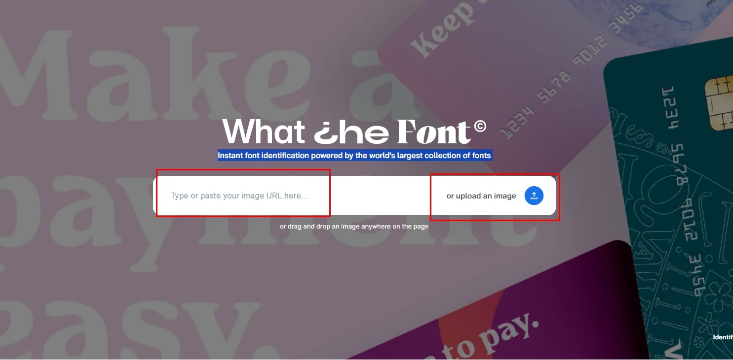 WhattheFontに画像をアップロード
